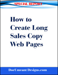 Long Sales Copy Web Pages by Ginger Marks